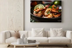 Obraz: Grilled shrimp with aromatic herbs and citrus