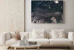 Obraz: Górski nocny krajobraz z lampartem