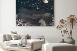 Obraz: Górski nocny krajobraz z lampartem