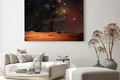 Obraz: Gwiaździste niebo nad pustynią