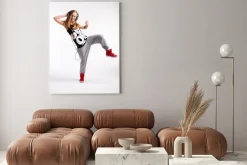 Obraz: Hip-hop tänzerin mit kopfhörern