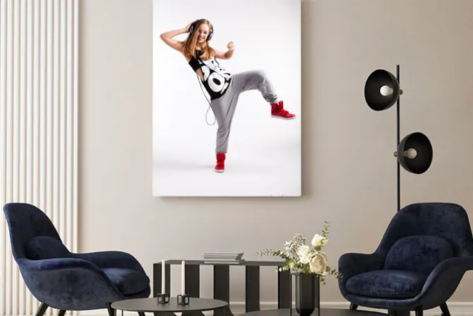 Obraz: Hip-hop tänzerin mit kopfhörern