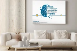 Obraz: Inspirational motywacyjny cytat na tle mózgu