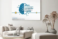 Obraz: Inspirational motywacyjny cytat na tle mózgu