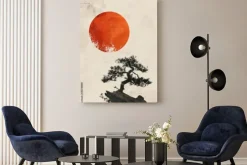 Obraz: Japońskie drzewko bonsai abstrakcyjny krajobraz