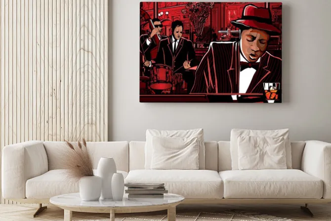 Obraz: Jazzowy zespół na ilustracji