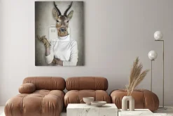 Obraz: Jeleń grafika w stylu vintage