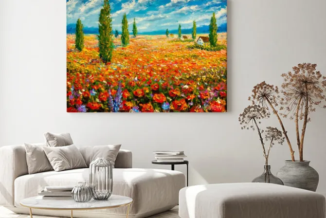 Obraz: Łąka krajobraz w stylu claude monet