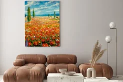 Obraz: Łąka z kwiatami krajobraz w stylu claude monet