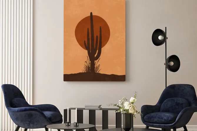 Obraz: Kaktus w stylu boho