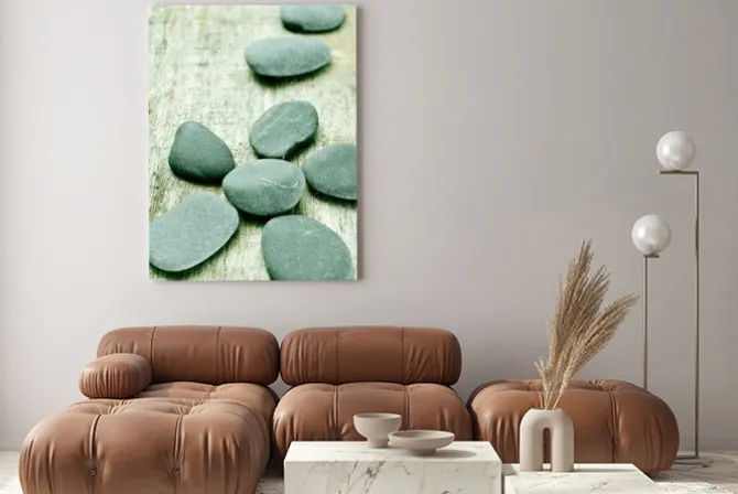 Obraz: Kamienie na starym powierzchni drewnianych