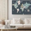 Obraz: Kids nursery world map for wallpaper printing of philipsburg