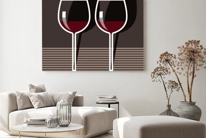 Obraz: Kieliszki do wina