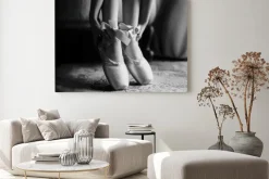 Obraz: Kobieta tańcząca w baletkach