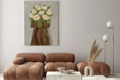 Obraz: Kobieta z bukietem kwiatów