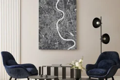 Obraz: Kolonia czarno biały rzut miasta