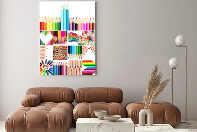 Obraz: Kolor kredki collage