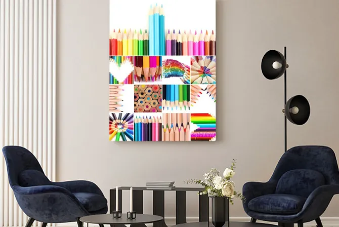 Obraz: Kolor kredki collage