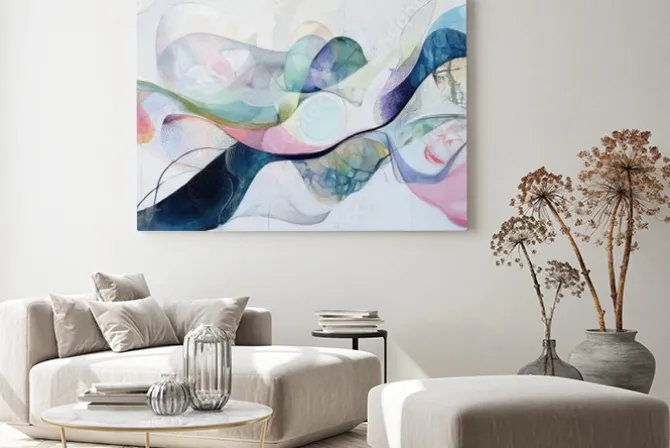 Obraz: Kolorowe linie kształty figury abstrakcyjne