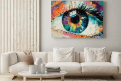 Obraz: Kolorowe oko abstrakcyjny malunek