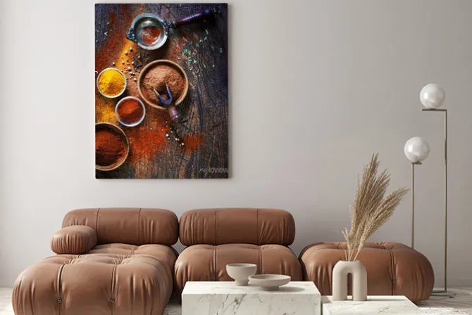 Obraz: Kolorowe suszone przyprawy mielone