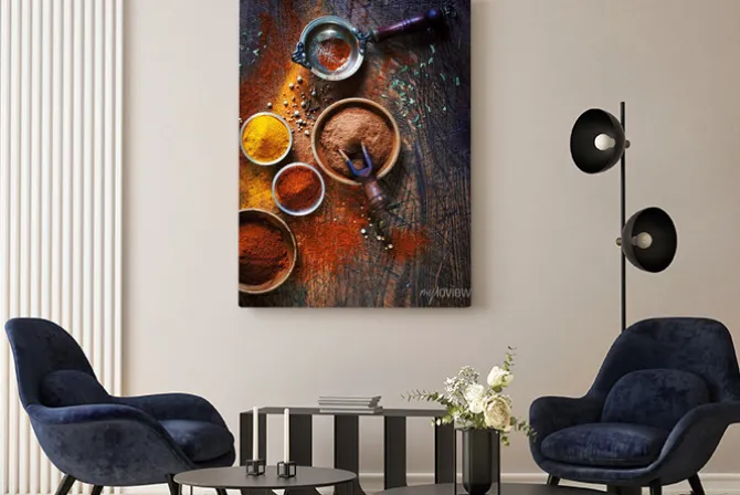 Obraz: Kolorowe suszone przyprawy mielone