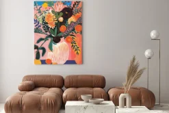 Obraz: Kolorowy bukiet kwiatów w wazonie