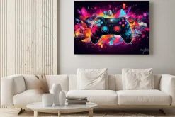 Obraz: Kolorowy kontroler do gier abstrakcja