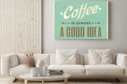 Obraz: Kompozycja typograficzna o kawie w stylu vintage