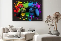 Obraz: Kontroler do gier kolorowa abstrakcja