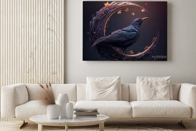 Obraz: Kos w półksiężycu