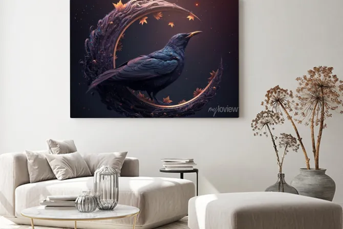 Obraz: Kos w półksiężycu