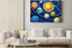 Obraz: Kosmos abstrakcja w stylu van gogh