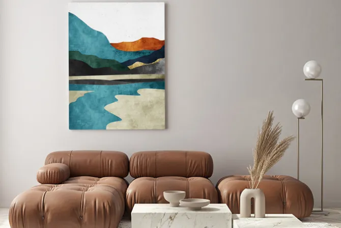 Obraz: Krajobraz górski retro