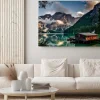 Obraz: Krajobraz górskie jezioro dolomity
