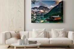 Obraz: Krajobraz górskie jezioro dolomity