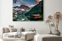 Obraz: Krajobraz górskie jezioro dolomity