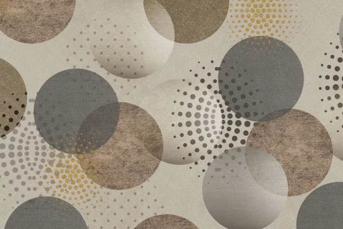 Obraz: Kształty okręgów w beżach