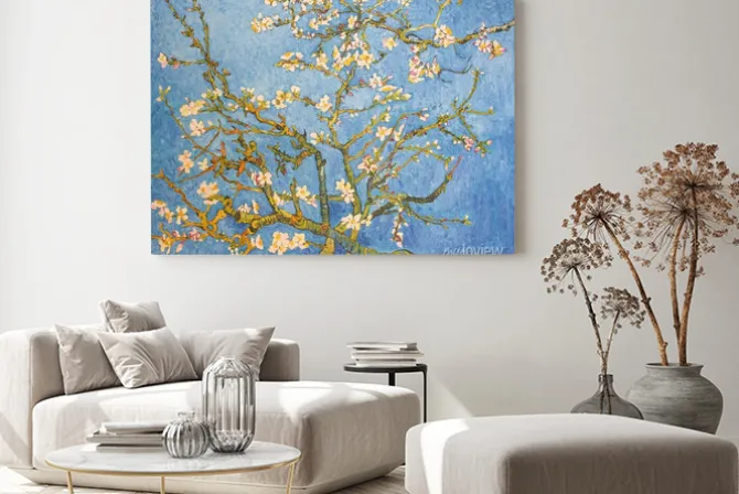 Obraz: Kwiat migdałowca w stylu van gogh