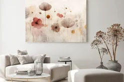 Obraz: Kwiaty polne malowane w stylu akwareli