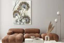 Obraz: Kwiaty polne rośliny na abstrakcyjnym tle