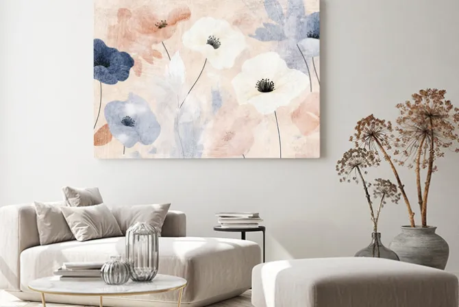 Obraz: Kwiaty polne w pastelowych barwach