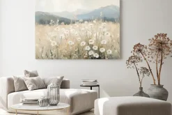 Obraz: Kwiecista łąka na tle krajobrazu górskiego