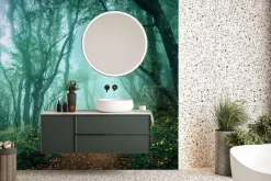 Obraz: Las we mgle tajemniczy krajobraz