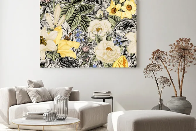 Obraz: Lato bezszwowy kwiecisty wzór. vintage kwiaty art. kwiaty róż,