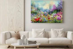 Obraz: Letni krajobraz łąki w stylu impresjonizmu