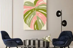 Obraz: Liść monstery w stylu boho