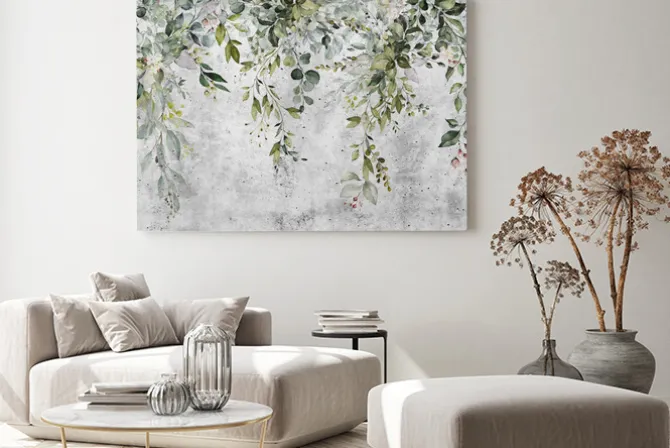 Obraz: Liście zwisające z góry na batonie