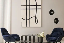 Obraz: Linie na beżowym tle styl skandynawski