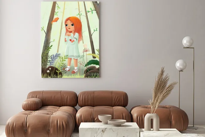 Obraz: Little girl in the forest